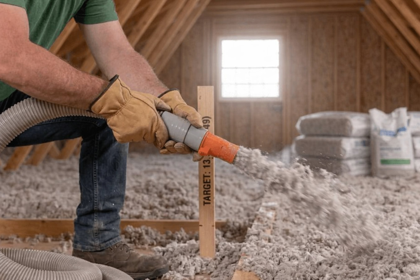 Blown-in insulation